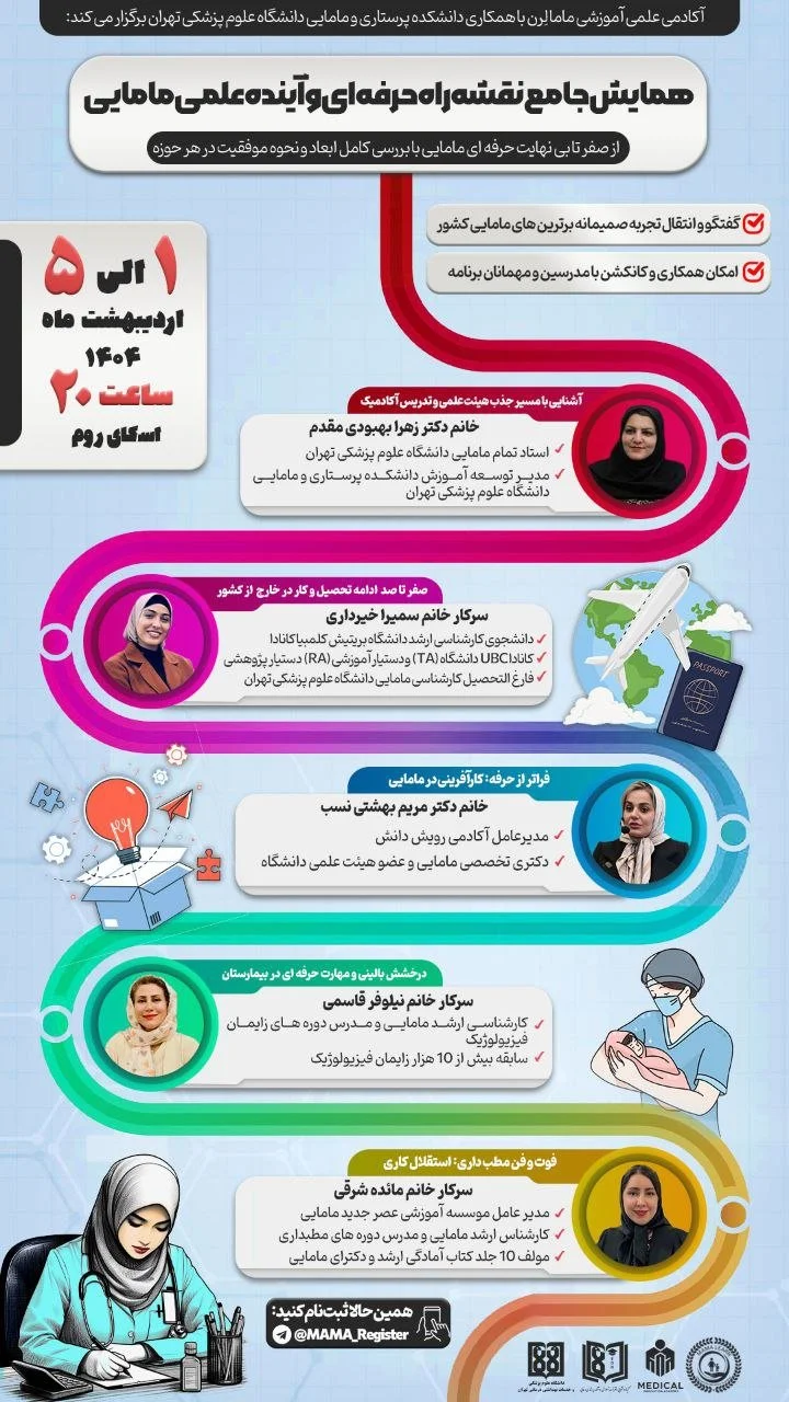 همایش جامع نقشه راه حرفه ای و آینده علمی مامایی