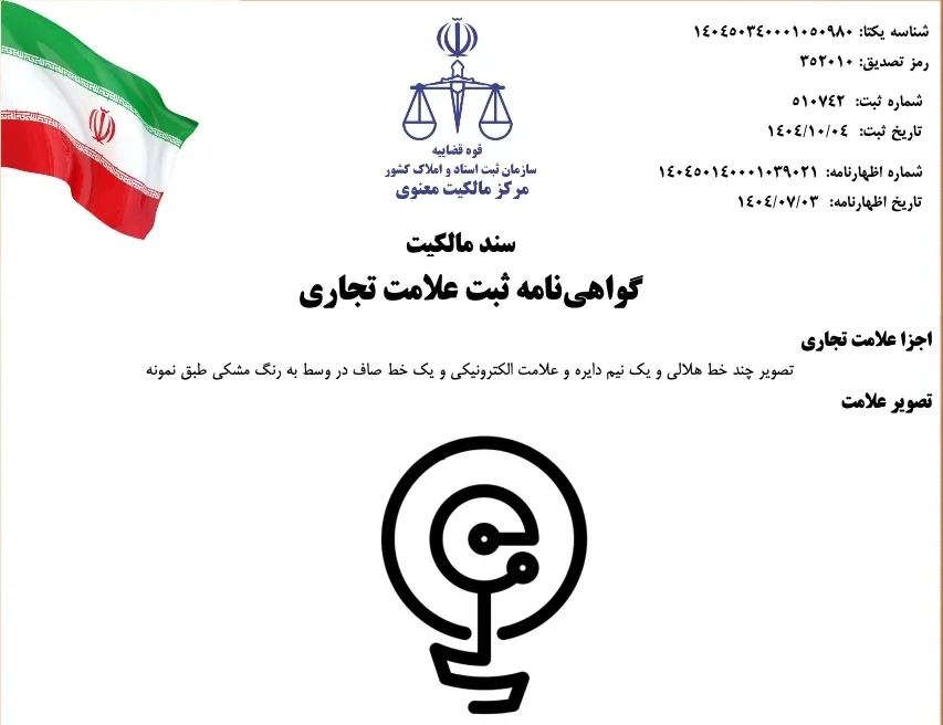 گواهینامه ثبت علامت تجاری