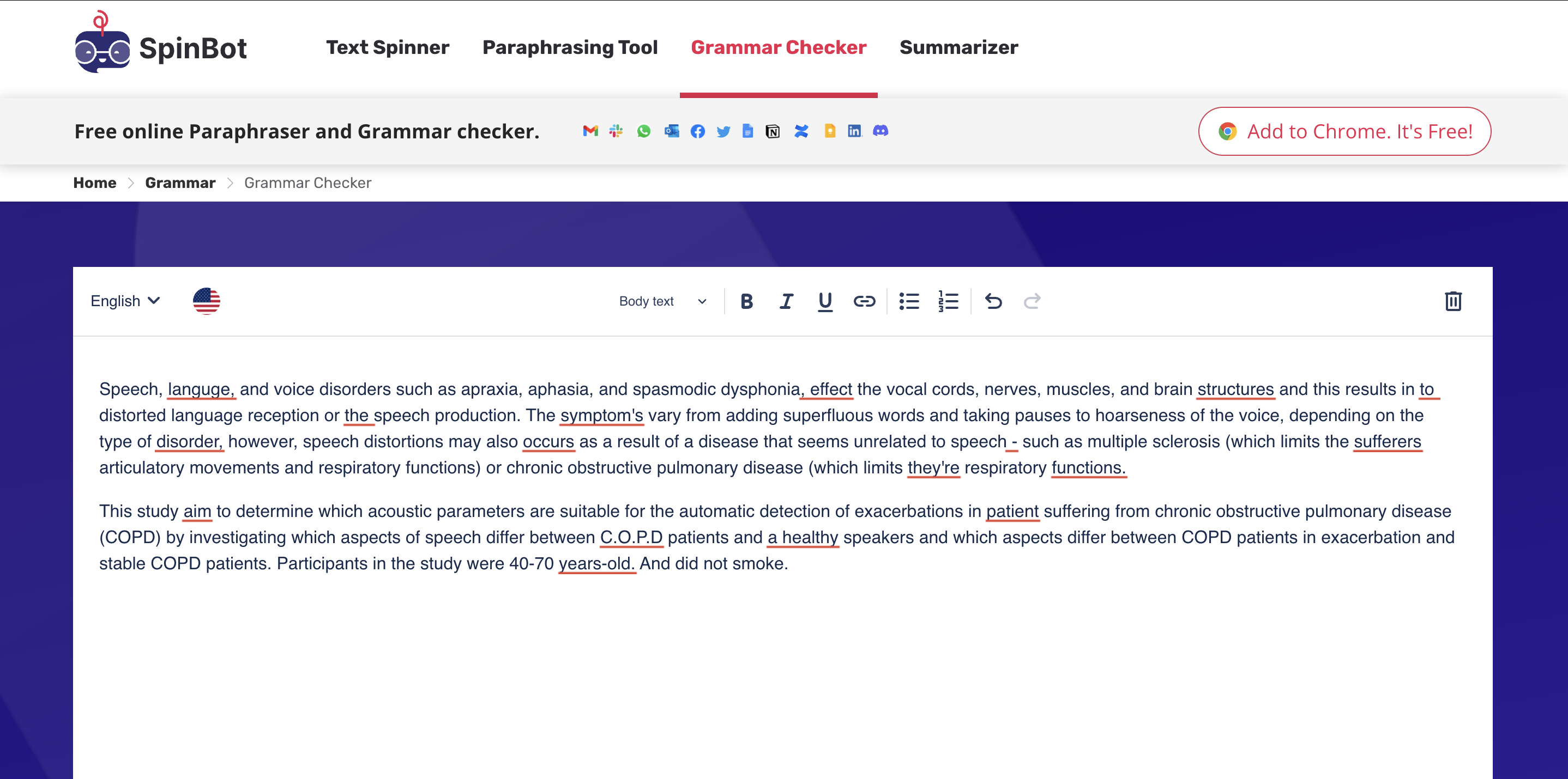 ابزار spinbot برای چک گرامر