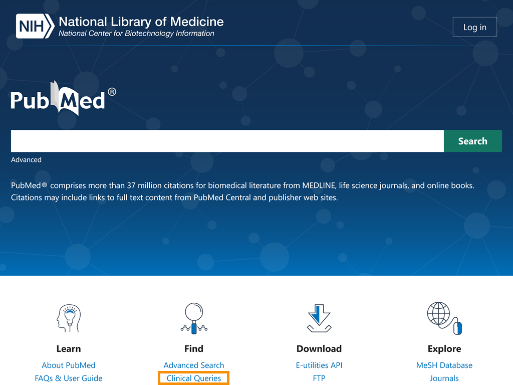 لینک دسترسی به clinical query پابمد