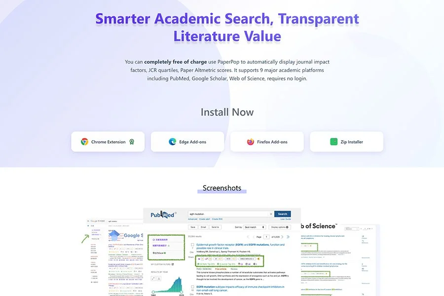 افزونه PaperPop: نمایش Impact Factor، رتبه ژورنال و شاخص‌های Altmetric در سایت‌های علمی